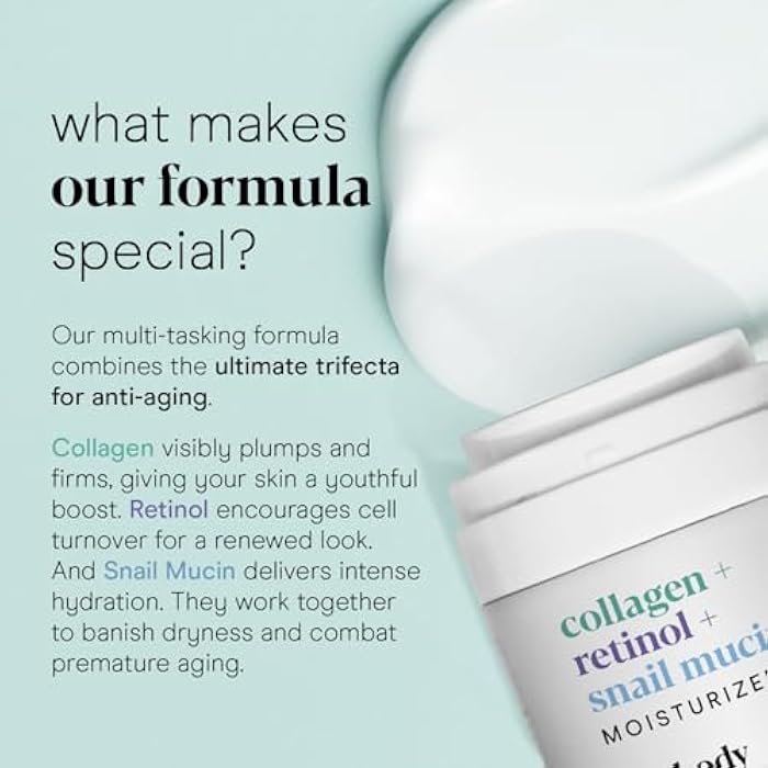 Baebody Collagen Retinol Snail Mucin Face Moisturizer with Hyaluronic Acid, Anti-Aging Face Cream for Fine Lines and Wrinkles, Anti-Wrinkle Cream for Face (1.7 fl oz) - Image 3