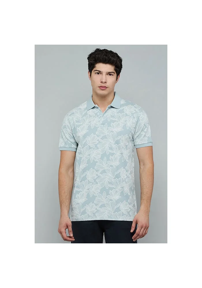 أر أند بي Printed Polo T-Shirt with Short Sleeves