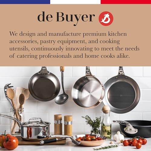 De Buyer دي باير يونيفرسال كور كونسبت كورر يدوي، برتقالي - 0.5 بوصة - شفرة فولاذية مقاومة للصدأ مسننة - مقبض مريح وغير قابل للانزلاق - سهل الاستخدام - Image 5