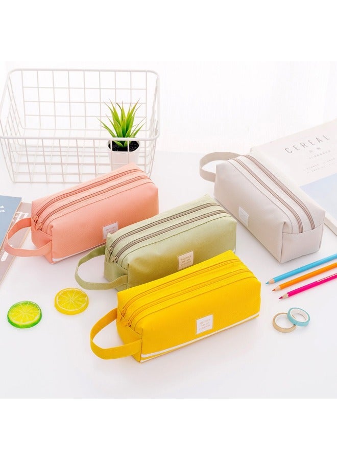 HELPS Creative Double-layer Large-capacity Satchel Pencil Bag Customized For Primary School Students With High-looking Oxford Cloth Double Zipper Stationery Bag - Image 2