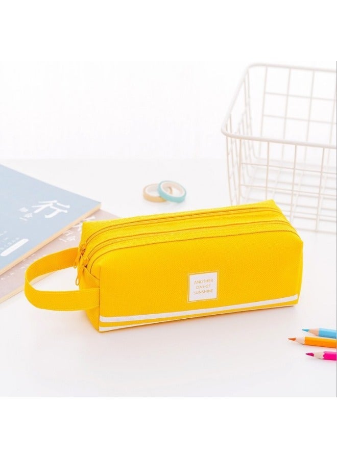 HELPS Creative Double-layer Large-capacity Satchel Pencil Bag Customized For Primary School Students With High-looking Oxford Cloth Double Zipper Stationery Bag - Image 1
