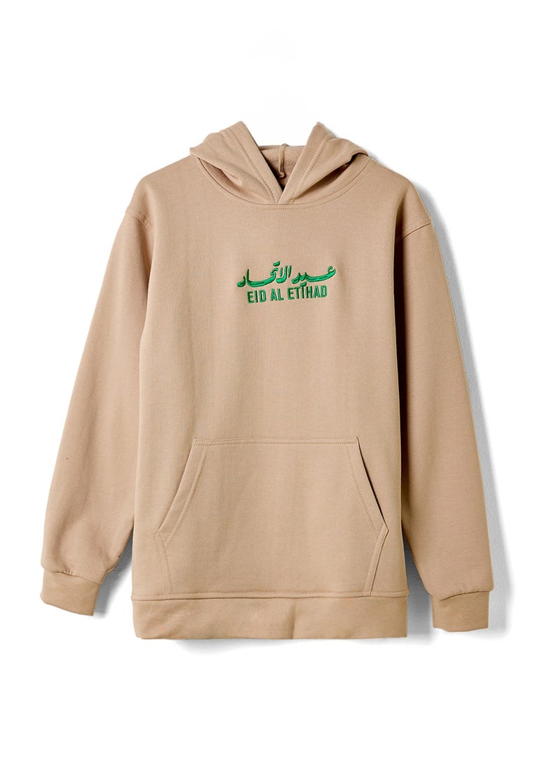 Eid Al Etihad Eid Al Etihad Kids Hoodie- Beige  - Image 1