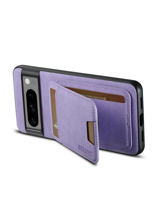 Suteni Case For Google Pixel 6a H02 Litchi Leather Card Wallet Stand Back Phone Case - Image 4
