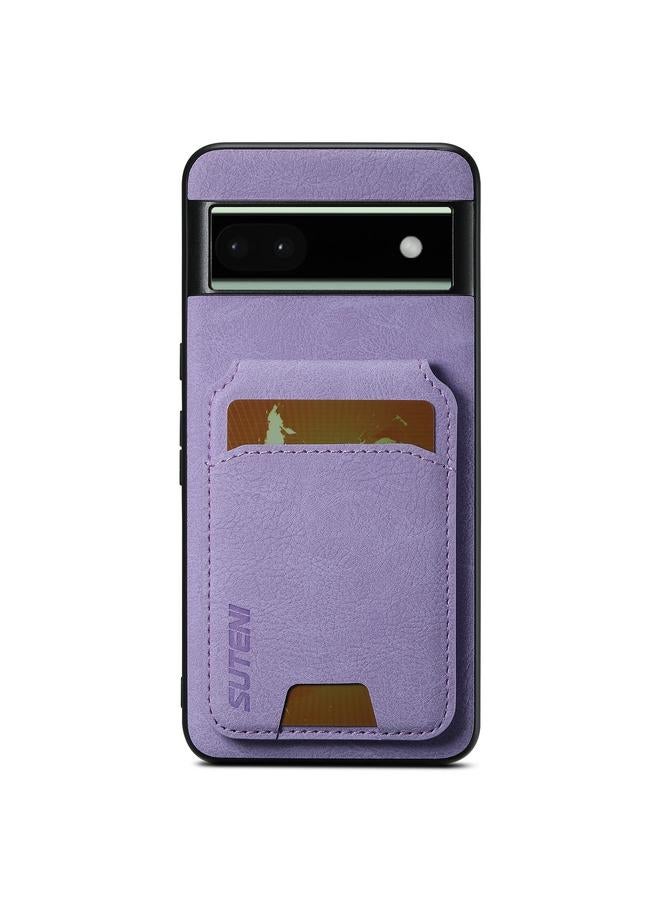 Suteni Case For Google Pixel 6a H02 Litchi Leather Card Wallet Stand Back Phone Case - Image 1