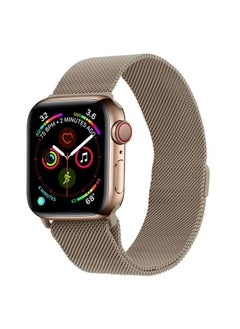 Replacement Strap Milanese Stainless Steel Watch Band For Apple Watch Ultra 49mm&Watch Ultra 2 49mm / Series 9&8&7 45mm / SE 3&SE 2&6&SE&5&4 44mm / 3&2&1 42mm Vintage Gold