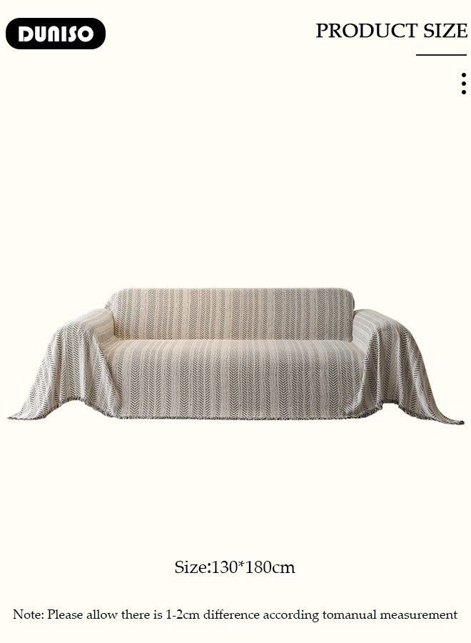 DUNISO غطاء أريكة 3 وسائد، بطانية أريكة قابلة للغسل، غطاء أريكة متعدد الاستخدامات لجميع الفصول، غطاء أريكة كبير الحجم، أغطية أريكة للحيوانات الأليفة للأريكة على شكل L وعلى شكل U، بطانية منسوجة مع شرابات - Image 4