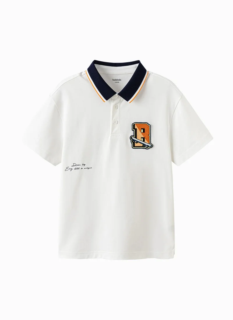 بالابالا Kids Boys Lapel short-sleeved T-shirt