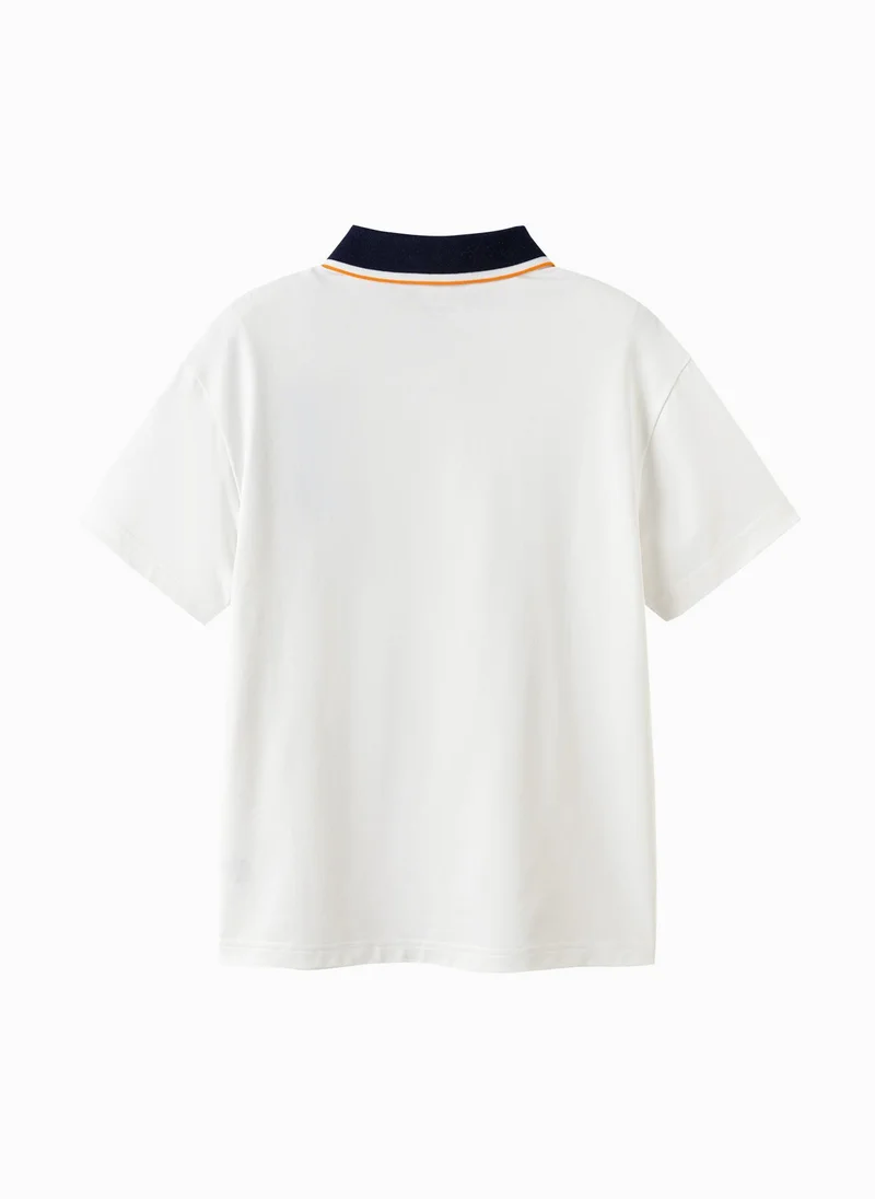 بالابالا Kids Boys Lapel short-sleeved T-shirt