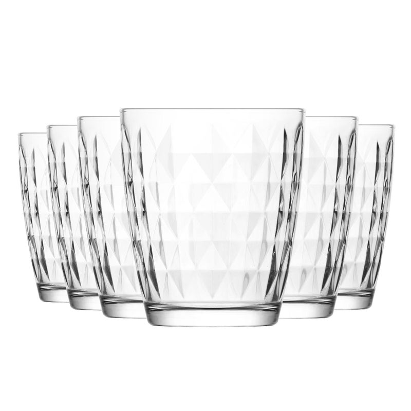 LAV 12x Clear 340ml Artemis Tumbler Glasses  Stemless Kitchen Water Whiskey Wine Gin Juice Cocktail Drinking Glass Set