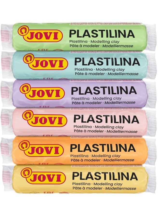 JOVI New Jovi Plastilina Reusable and Non-Drying Modeling Clay; Pastel Colors, 0.50 Oz. Bars, Set of 6, Perfect for Arts and Crafts Projects - Image 2