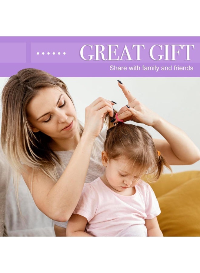 ربطات شعر للأطفال، ربطات شعر مطاطية، ربطات شعر صغيرة للبنات، ربطات شعر مطاطية، حاملات ذيل حصان مطاطية. (أزرق) - Image 2