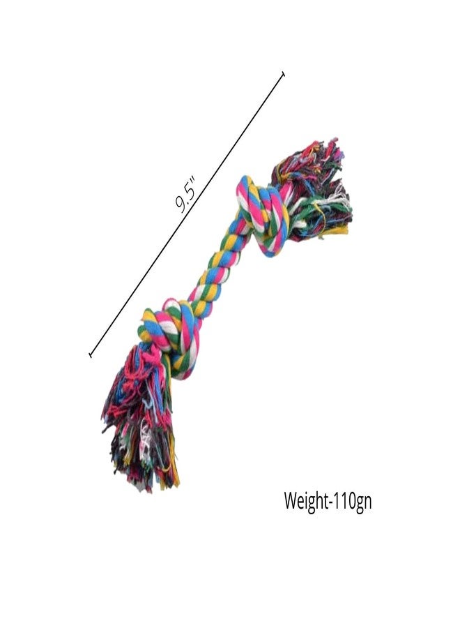 PetWag Cotton Chew Dog Rope Toy, 9.5 Inch Medium - Multicolor - Image 2