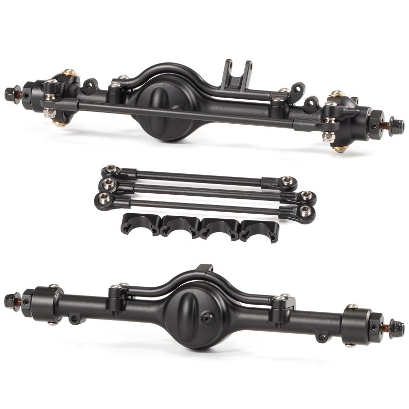 ZMHOBBY CNC Aluminum 110 Scale Straight Axles with Leaf Spring Mount Panhard Links - Image 3
