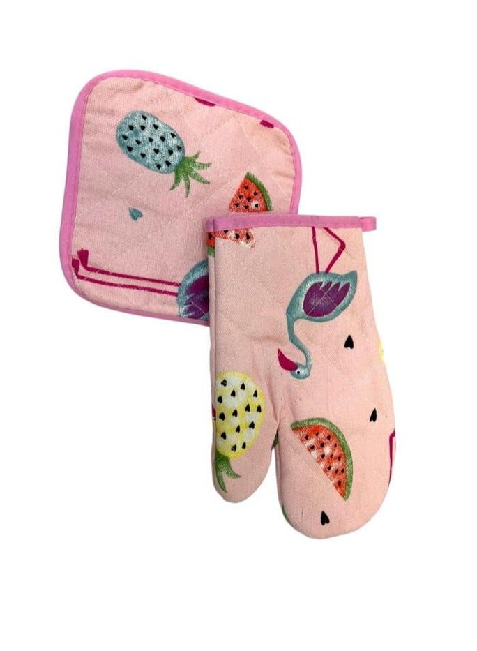 Kitchen Gloves + Mask 2 Pieces - High Heat Protection  - Image 1