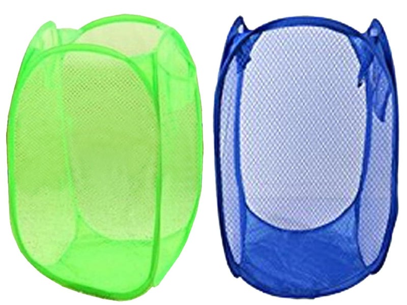 Kuber Industries 2 Piece Mesh Laundry Organiser MESHM014multiStandard - Image 1