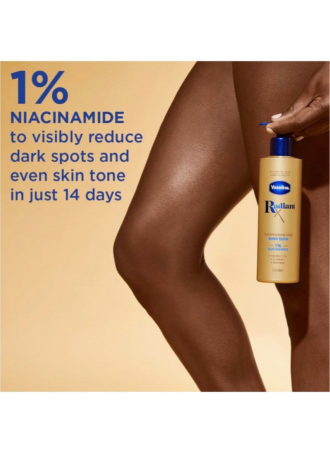 Vaseline Vaseline Radiant X Even Tone Nourishing Body Lotion With 1% Niacinamide, Coconut Oil, Vitamin C, & Peptides 11 oz  - Image 5