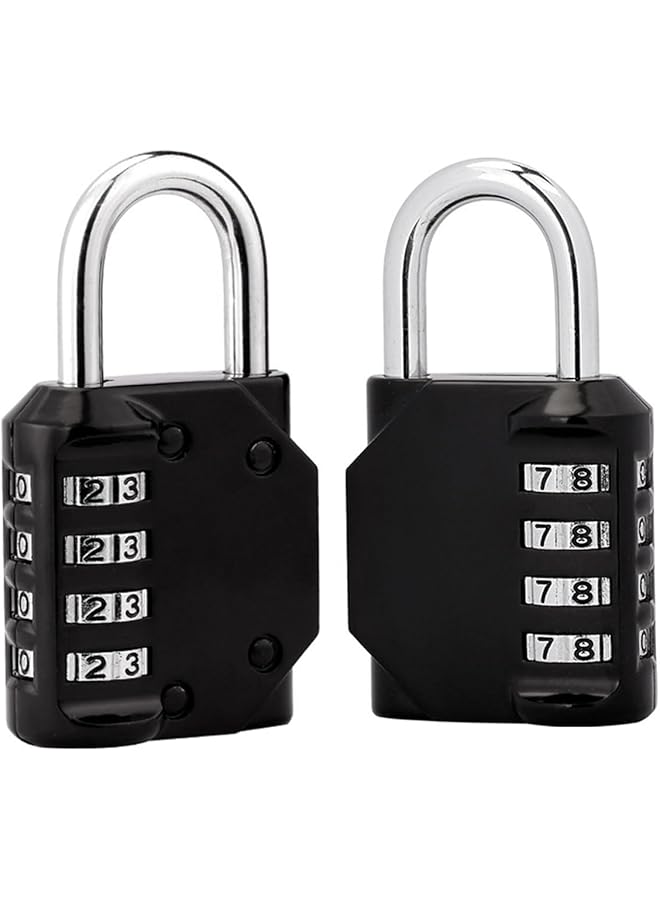 PROMASS PROMASS Combination Padlocks 4 Digit Code Security Luggage Lock Suitcase Lock Heavy Duty Lock Weather Proof Keyless for Outdoor, Gym, School, Garage, Storage-Black  - Image 1