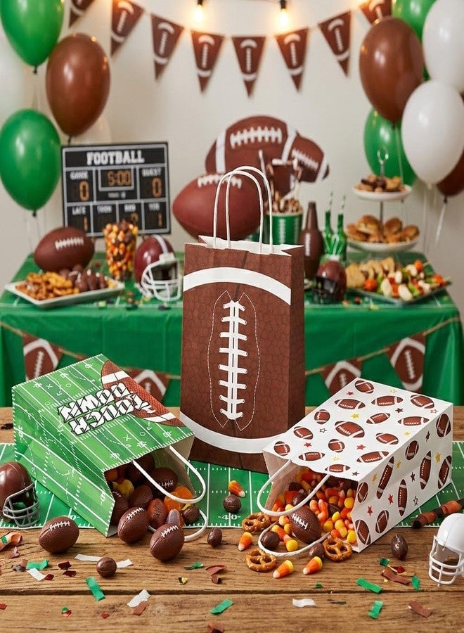 JOYGATHER 24 Pcs Football Party Favors Bags with Handles, Football Goodie Gift Candy Treat Snack Bags with 3 Different Types for Birthday Party Supplies - Image 4