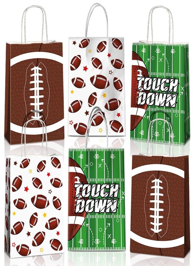 JOYGATHER 24 Pcs Football Party Favors Bags with Handles, Football Goodie Gift Candy Treat Snack Bags with 3 Different Types for Birthday Party Supplies - Image 1