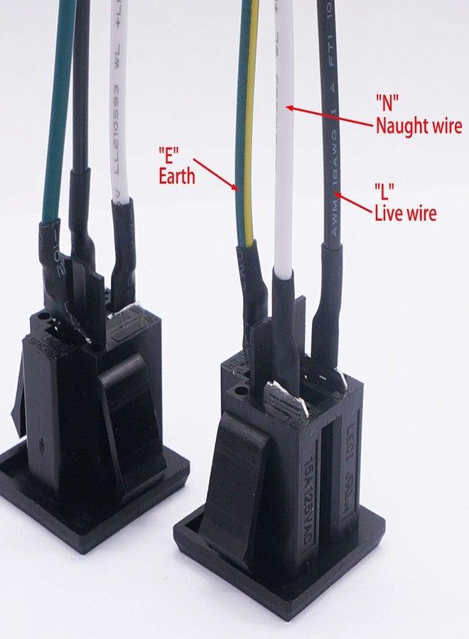 weideer 3Pcs 3 Pins US Power Socket Plug Panel 15A 125V AC Panel Mount Outlet Industrial Plug Female Connectors Adapter With 18AWG Connection line K-019-X - Image 5