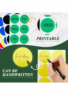 Y&D 2 Inch Round Color Coding Sticker 10 Assorted Colors Circle Dot Labels Self-Adhesive Colored Stickers Solid for Coloring, Marking, Organizing,1200Pcs  - Image 3