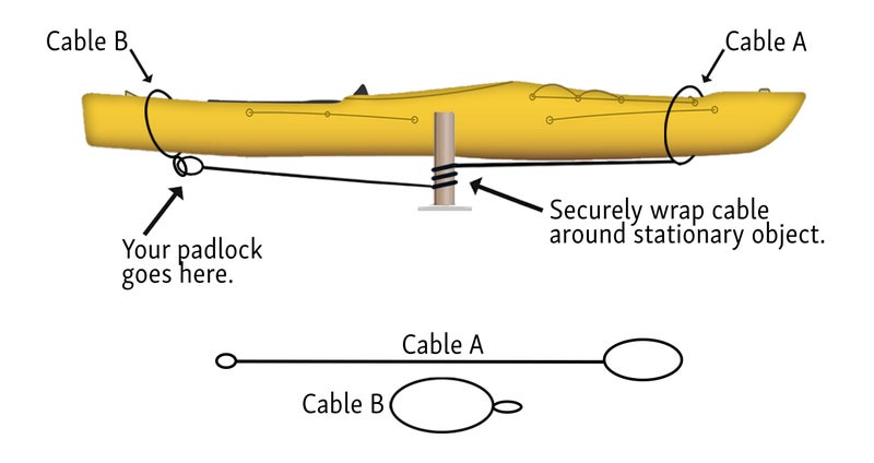 Suspenz Canoe Universal Locking System, Black, Large - Image 3