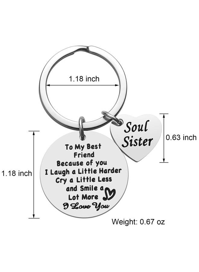 Baby Banana Soul Sister Keychain Gift for Best Friends - Birthday and Christmas Gifts for Women  - Image 2