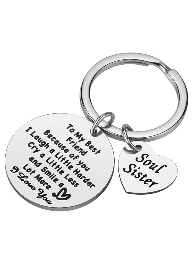 Baby Banana Soul Sister Keychain Gift for Best Friends - Birthday and Christmas Gifts for Women  - Image 3