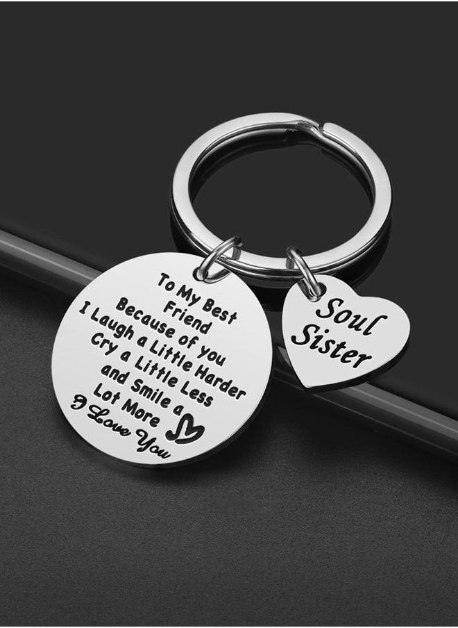 Baby Banana Soul Sister Keychain Gift for Best Friends - Birthday and Christmas Gifts for Women  - Image 4