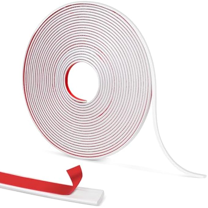 10 M DECORATIVE STRIPS SELF-ADHESIVE CEILING MOULDING MOULDING WALL FLEXIBLE FOR TILES CABINET MIRROR CEILING FLOOR PLATE, WHITE - Image 1