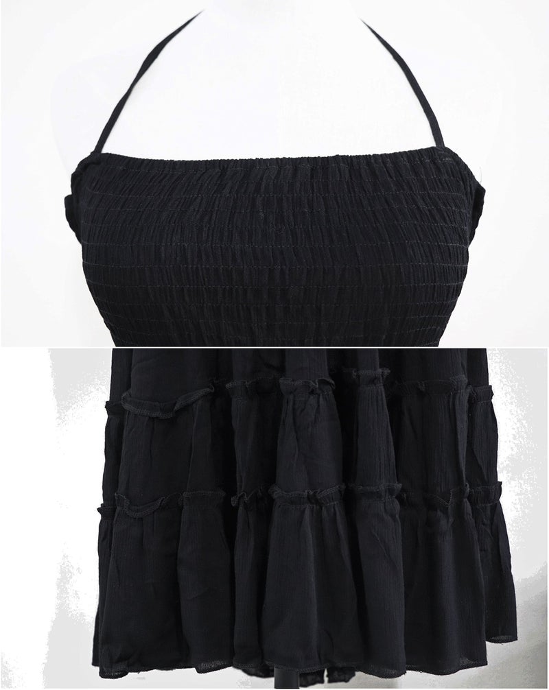 R.Vivimos Womens Summer Boho Sexy Backless Long Dresses (Large, Black) - Image 5
