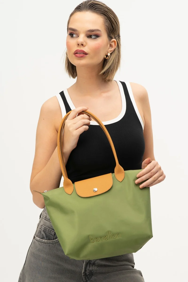 UNITED COLORS OF BENETTON Benetton Women's Handbag Green-Camel BNT1357