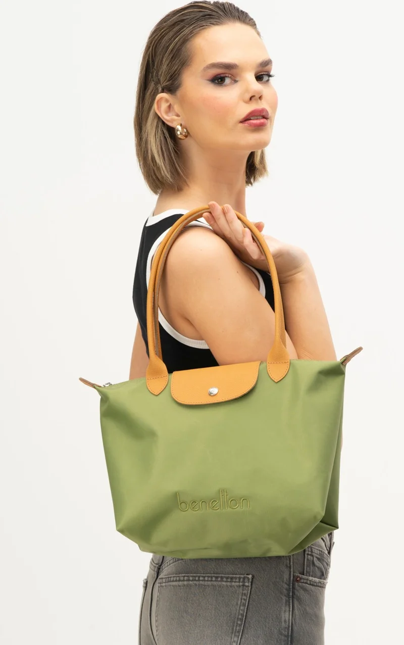 UNITED COLORS OF BENETTON Benetton Women's Handbag Green-Camel BNT1357