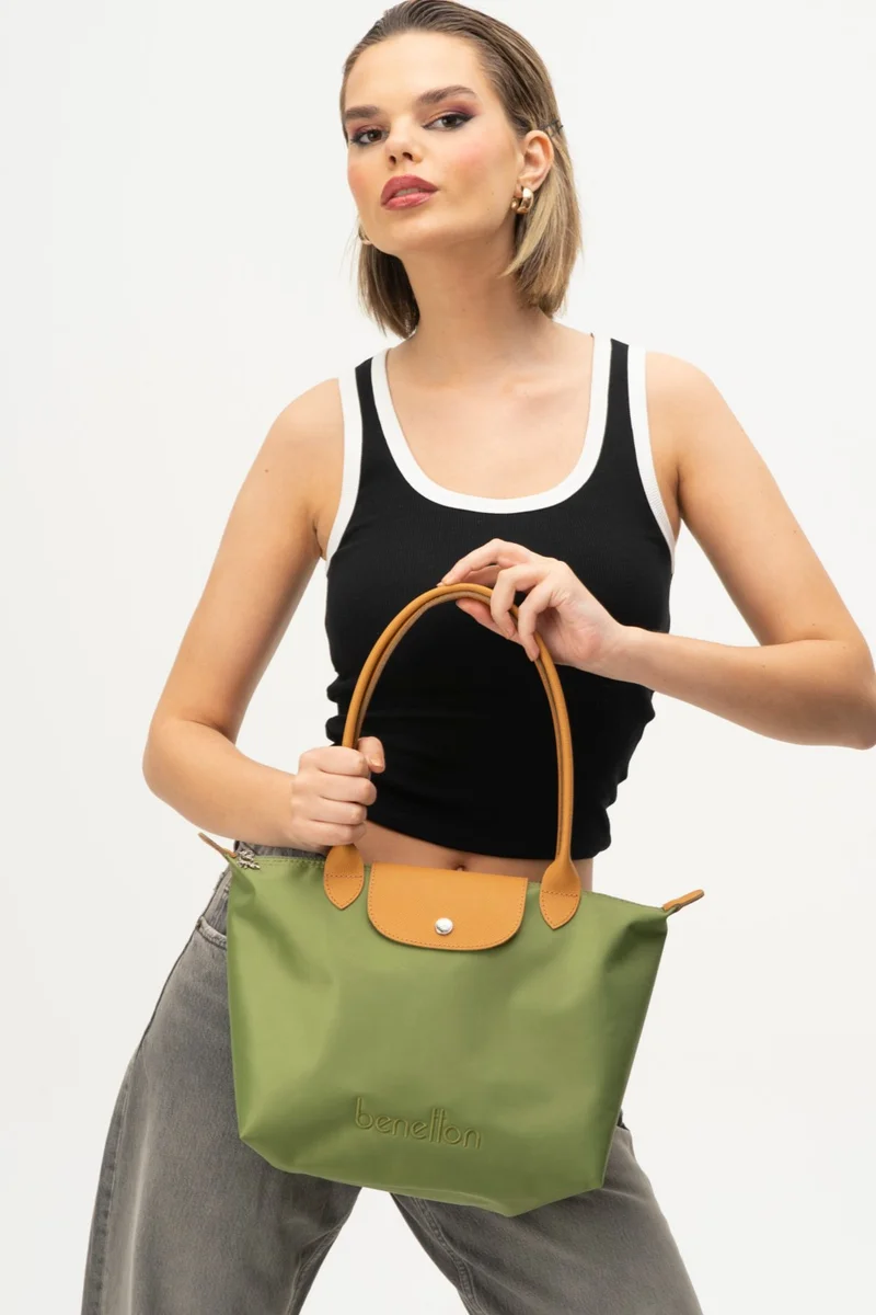 UNITED COLORS OF BENETTON Benetton Women's Handbag Green-Camel BNT1357
