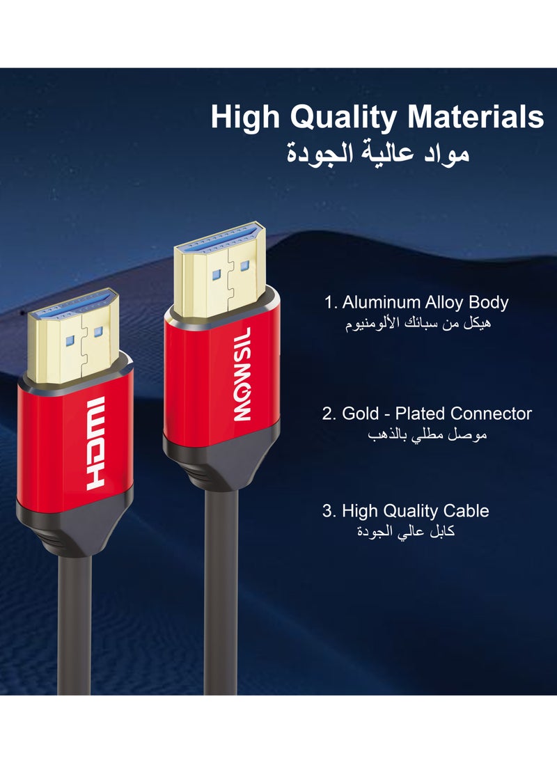 MOWSIL HDMI Cable 18Gbps High-Speed 4K @30Hz 1.4 Cable 5Mtr, HDMI to HDMI Video Wire Braided Compatible with Set-top-box, PS-3/4, TV, Projector, Display, Laptop  - Image 4