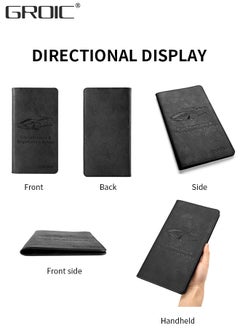GROIC Car Registration and Insurance Holder, Artificial PU Leather Registration Holder for Car,Car Document Organizer with Pen Strap and Magnetic Closure  - Image 3