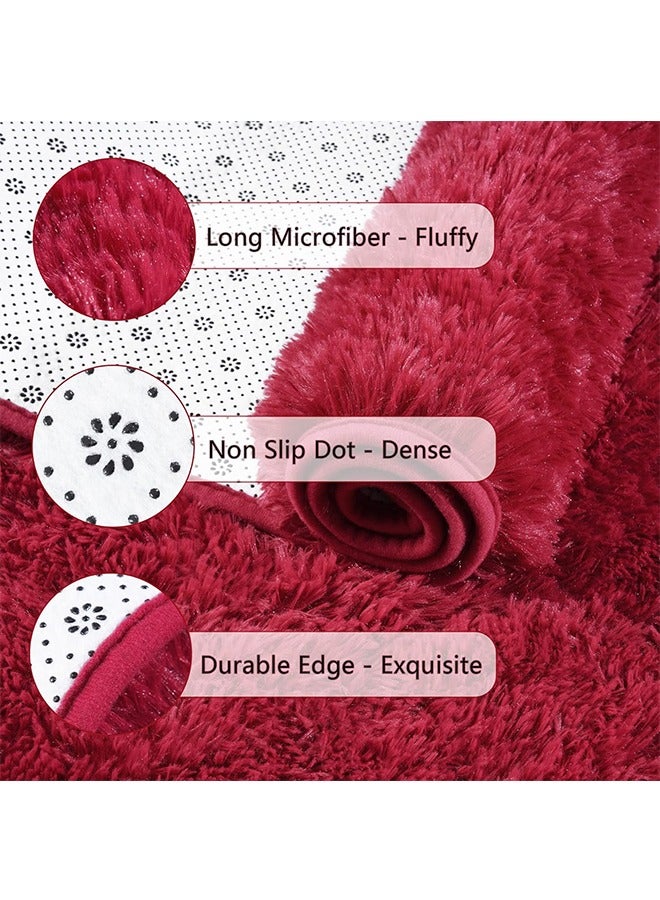 JCB CHIC سجاد منفوش لغرفة نوم وغرفة معيشة وسجادة ناعمة منفوشة لغرفة المعيشة 60x180 سم، سجادة بيج قطيفة مانعة للانزلاق لغرفة نوم الحضانة، سجادة فاخرة لغرفة نوم الأطفال - Image 2