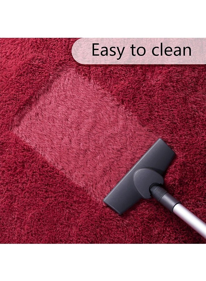 JCB CHIC سجاد منفوش لغرفة نوم وغرفة معيشة وسجادة ناعمة منفوشة لغرفة المعيشة 60x180 سم، سجادة بيج قطيفة مانعة للانزلاق لغرفة نوم الحضانة، سجادة فاخرة لغرفة نوم الأطفال - Image 3