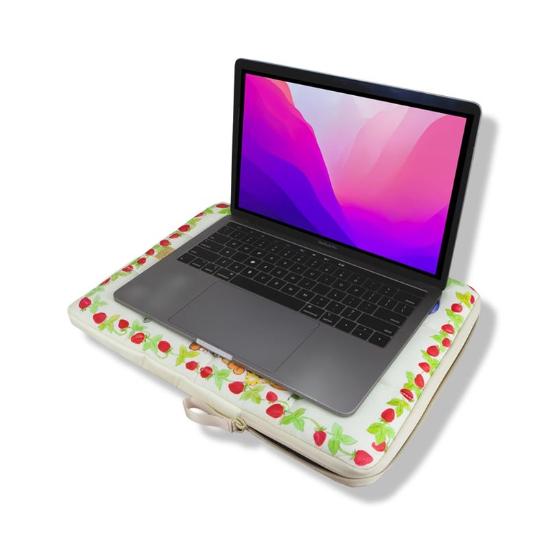 Sonix | Puffy Laptop Sleeve | 15-16 Inch, Quilted Pillow Puffer Laptop Carrying Case, Computer Sleeve | Berry Besties - Image 2