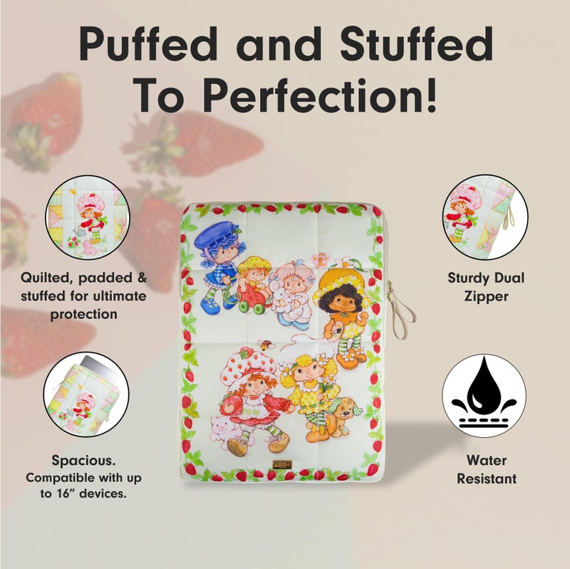 Sonix | Puffy Laptop Sleeve | 15-16 Inch, Quilted Pillow Puffer Laptop Carrying Case, Computer Sleeve | Berry Besties - Image 5