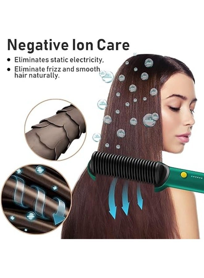 Multifunctional Electric Straightener Brush Heat Comb Straightener - Image 2