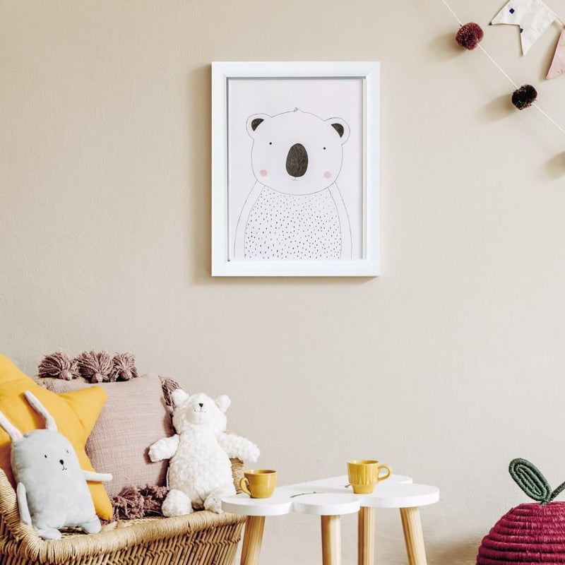 TKYGU 13x19 Picture Frame White, 13x19 Art Frame Matted to 11x17,Poster Frame Wooden, 13 by 19 Photo Frame for Wall Mounting, Wall Gallery Frame for Home Decor Gifts - Image 5