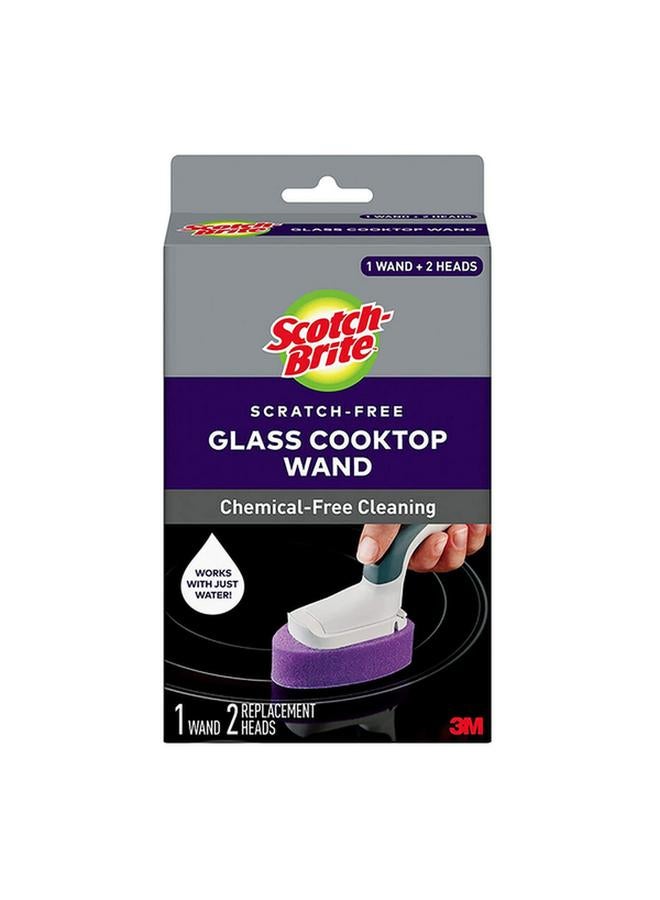 Scotch Brite 3-Piece Glass Cooktop Wand with Refill Heads Purple and White - Image 2