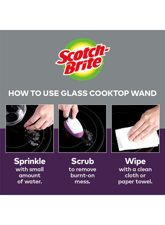 Scotch Brite 3-Piece Glass Cooktop Wand with Refill Heads Purple and White - Image 5