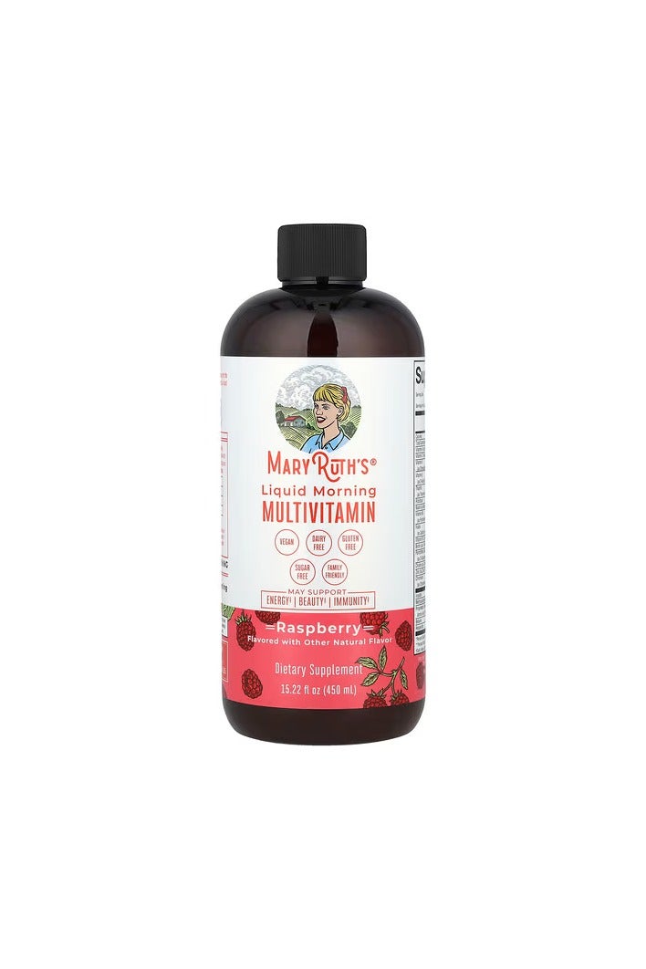 MaryRuth's, Liquid Morning Multivitamin, Raspberry, 15.22 fl oz (450 ml)