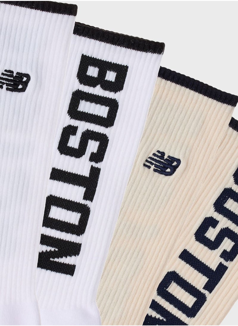 New Balance - 2 Pack Boston Crew Socks - Image 1
