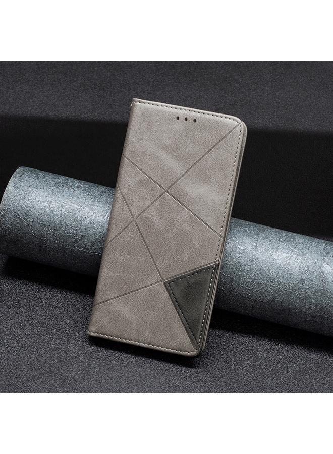 S-TOP Case For Samsung Galaxy S24 FE 5G Rhombus Texture Magnetic Leather Phone Case - Image 2