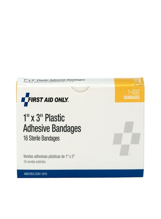 First Aid Only 1-002 1" x 3" Plastic Bandages (Pack of 16 - Image 2