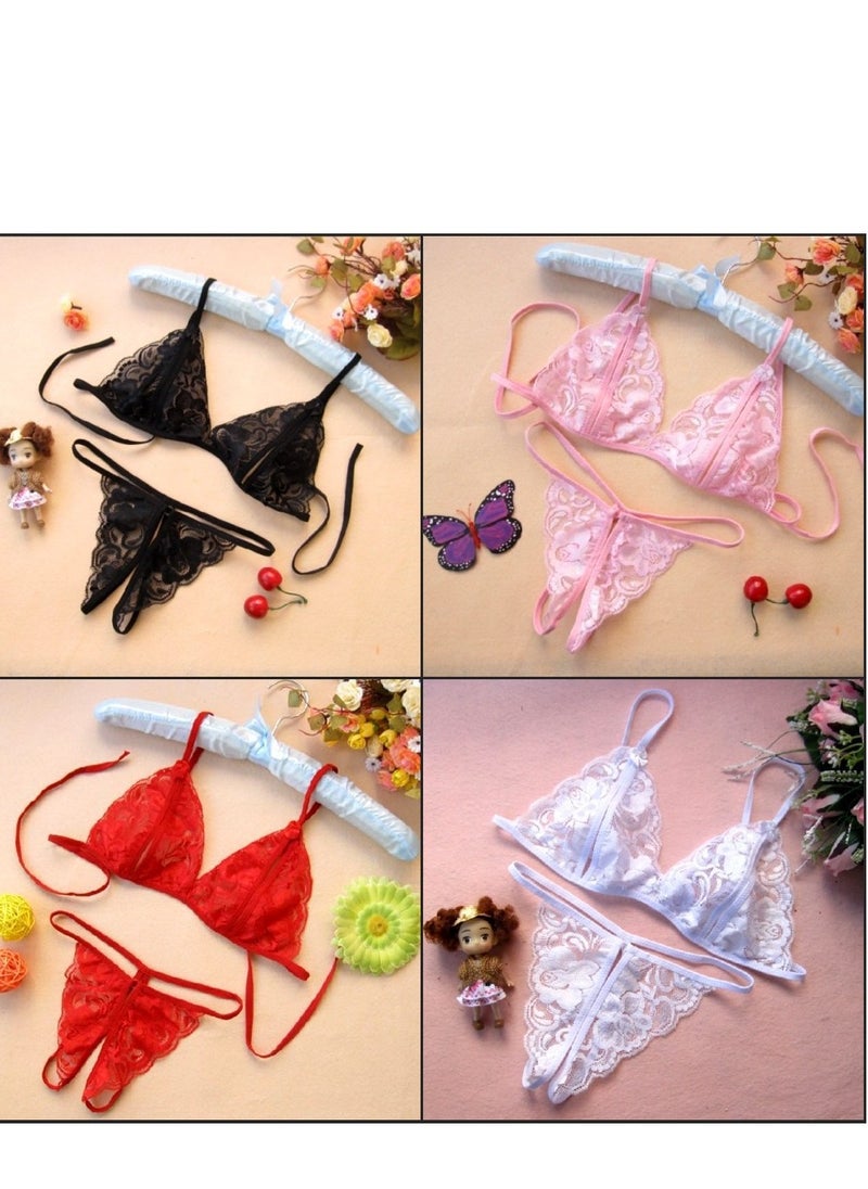 Generic - Lingerie Lace Babydoll 2 Piece  Bra and Panty Sets - Image 1