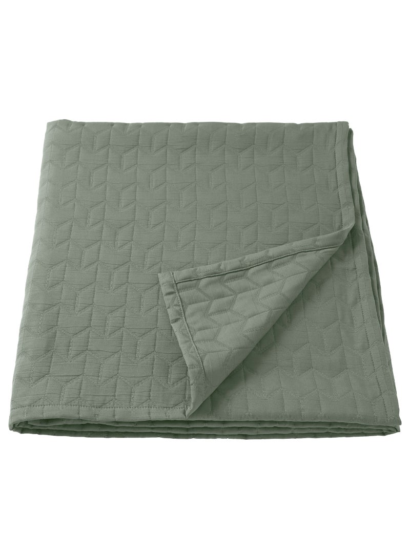 IKEA FRAKTA Bedspread - grey-green - 230x250 cm - Image 1